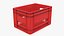 3D red crate model