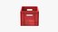 3D red crate model