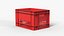 3D red crate model