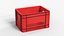 3D red crate model