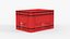 3D red crate model