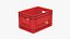 3D red crate model