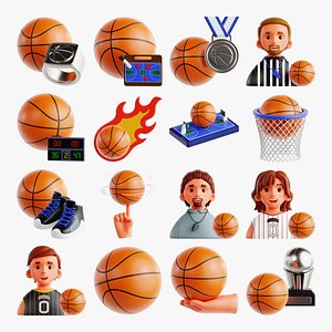 3D Basketball 3D Collection model