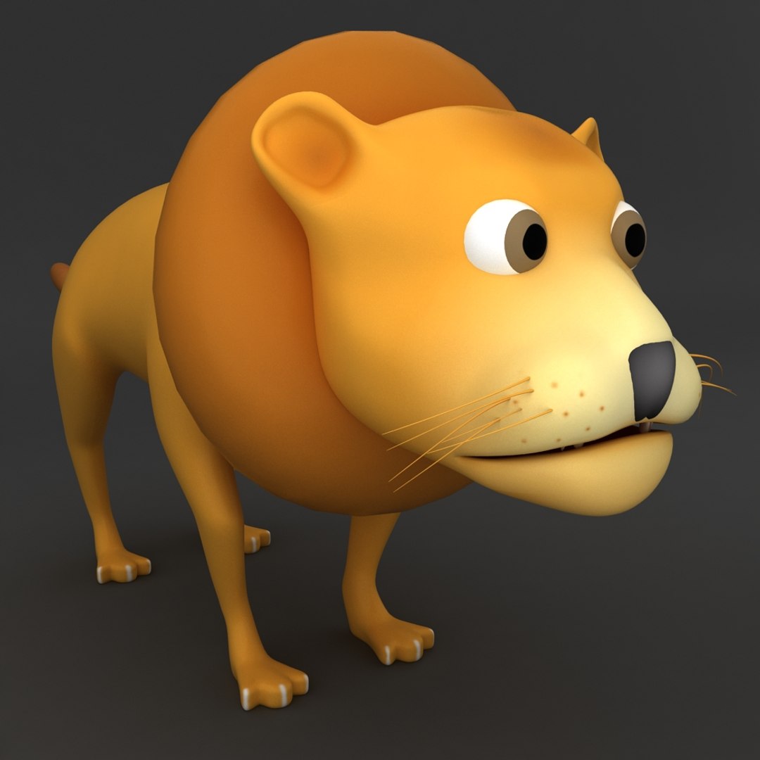 Lion Rigged 3d Model