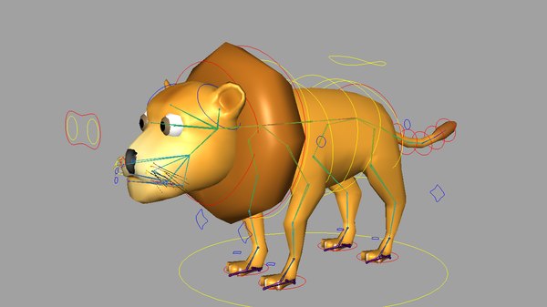 3d model of tiger rigged