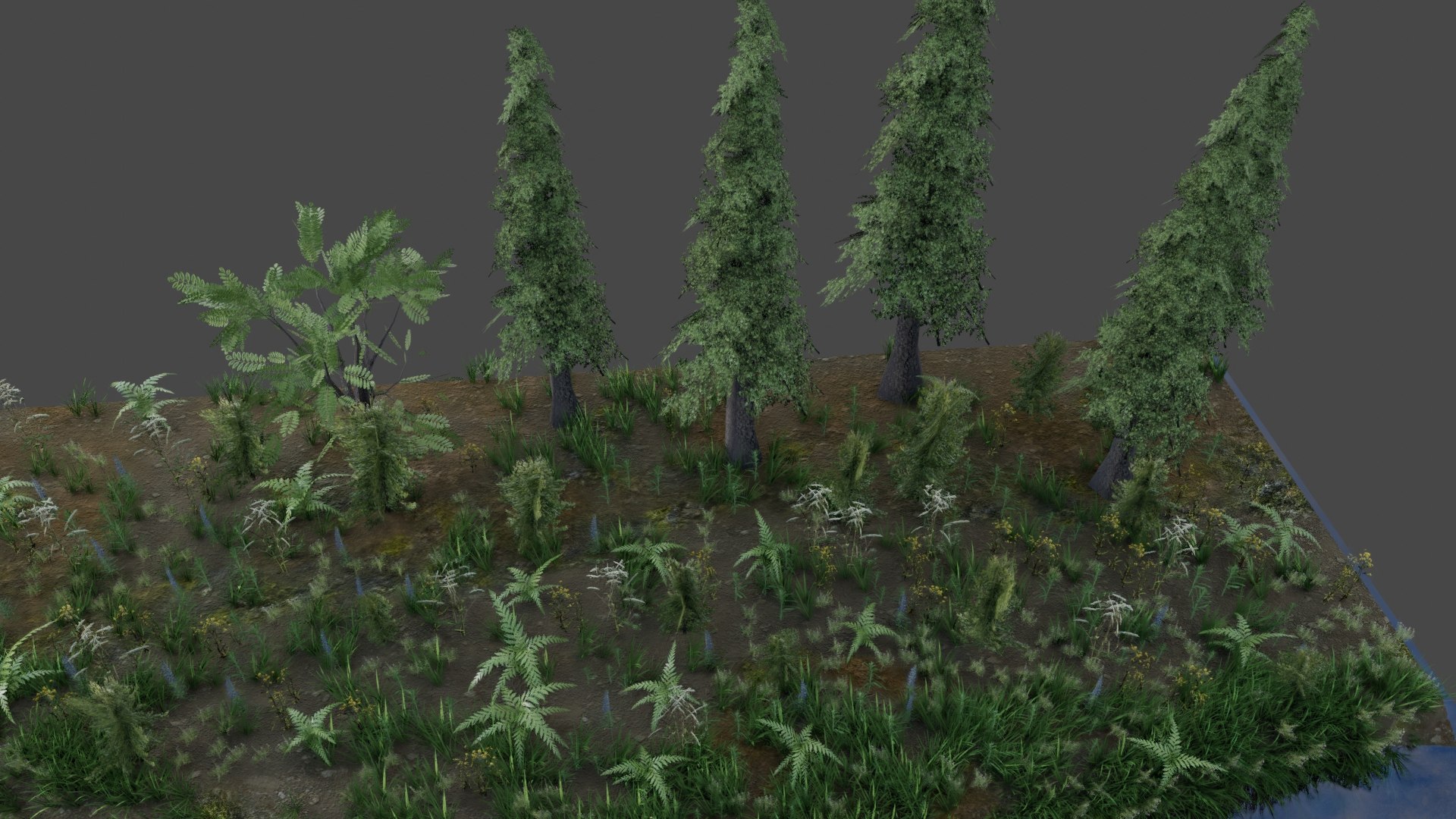 Scene Plants Grass Tree 3D Model - TurboSquid 1661354