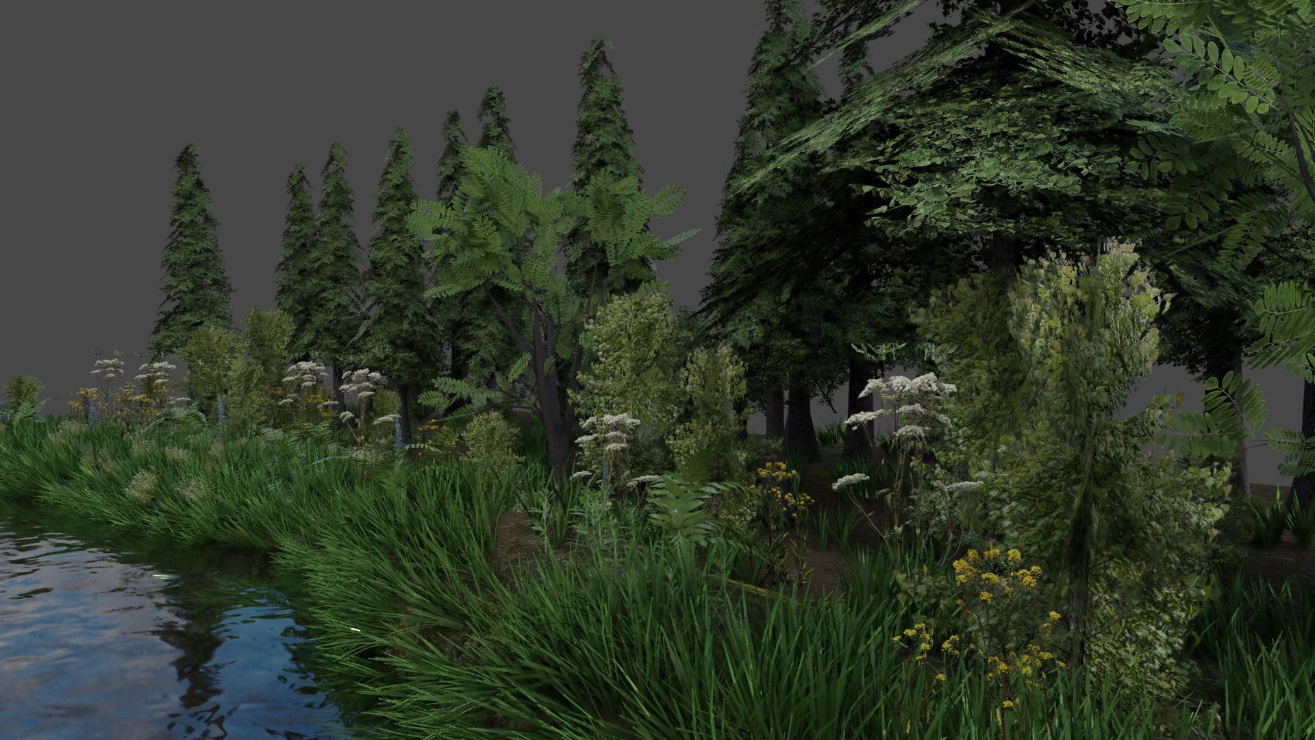 Scene Plants Grass Tree 3D Model - TurboSquid 1661354