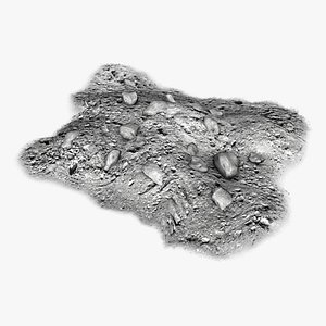 3d model of rocks pile