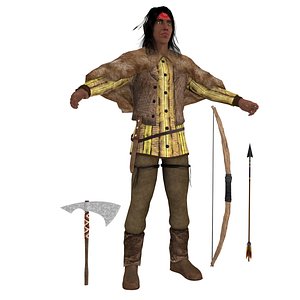 3D model native american