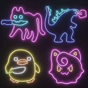 3D model Neon Set 39