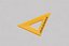 Dibujo animado de una regla triangular