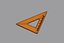 Dibujo animado de una regla triangular