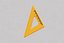 Dibujo animado de una regla triangular