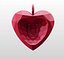Pingente de Cristal-Coração-TwoLetters com Transpa
