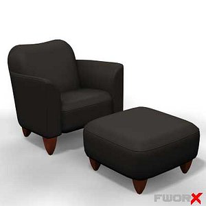 3d armchair chair