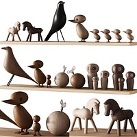 369 nursery decoration 01 decorative wooden toys set 01