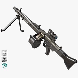 Machine Gun 08 Black All PBR Unity UE Textures