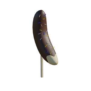 3D model Low poly Chocolate-Covered Banana