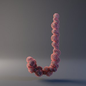 letter j covid 19 3D model