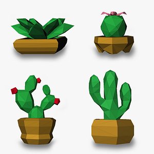 CACTUS Low Poly 3D Papercraf 3D