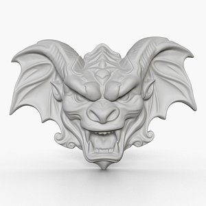 3D Gargoyle Head Relief 15