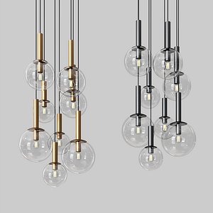 3D sonneman bubbles 8 light model