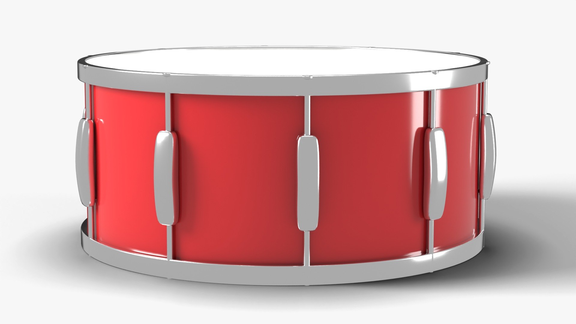 Snare Drum 14 Inch with Red Wrap and Chrome Lugs - Metal Band Prop 3D https://p.turbosquid.com/ts-thumb/Da/qHAMZh/IN/shot2/jpg/1792276285/1920x1080/fit_q87/d888093cc68e267de147534ab8541c9458433e4b/shot2.jpg