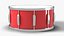 Rullante da 14 pollici con rivestimento rosso e tiranti cromati - Accessorio per gruppi metal