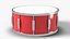 Rullante da 14 pollici con rivestimento rosso e tiranti cromati - Accessorio per gruppi metal