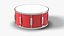 Rullante da 14 pollici con rivestimento rosso e tiranti cromati - Accessorio per gruppi metal