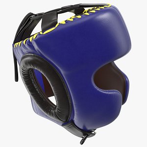 3D boxing headgear blue cheek model
