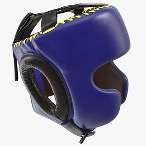 Boxing Headgear with Cheek Protection Blue