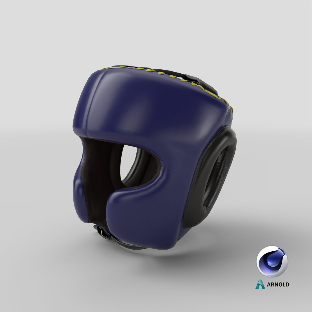 3D boxing headgear blue cheek model TurboSquid 1554959