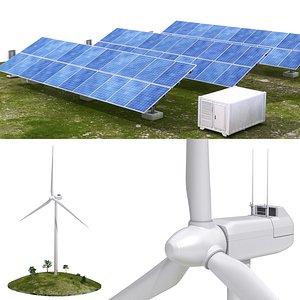 Solar Panel and Wind Turbine