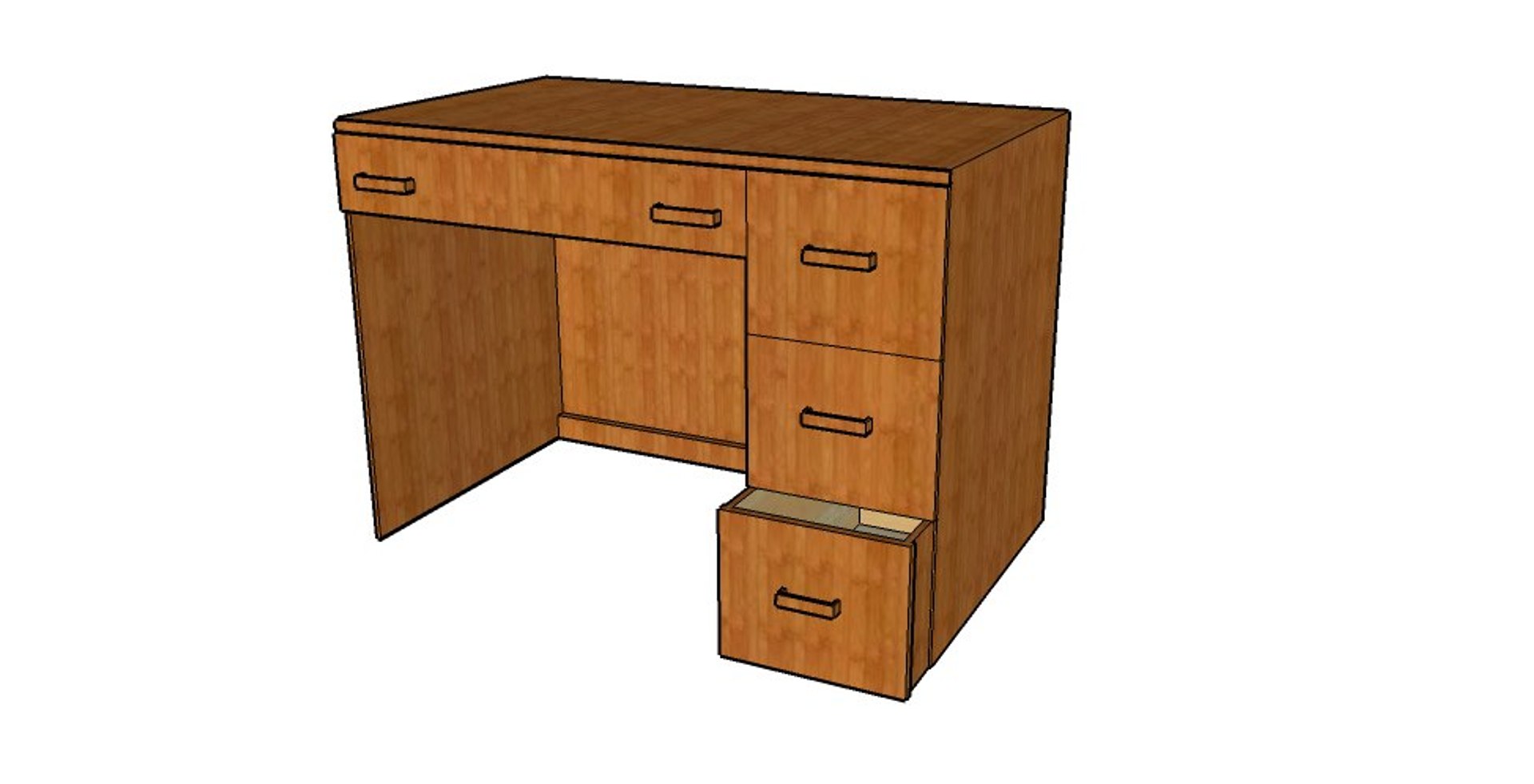computer desk 3d model