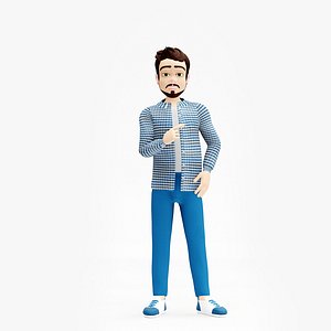 Cartoon man rigged