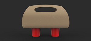 Paper Cup Holde Low-poly 3D model