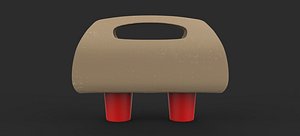 Paper Cup Holde Low-poly 3D model