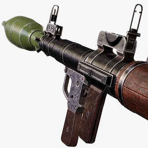 3D model RPG-7 rocket launcher game ready asset