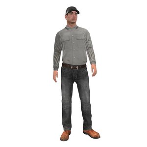 Worker F1 LOD2 Rigged