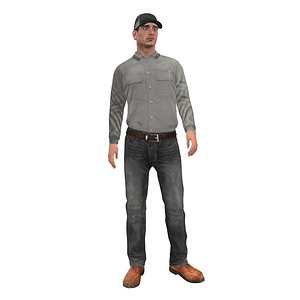 Worker F1 LOD2 Rigged
