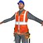 Travailleur A LOD2 PACK Rigged