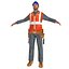 Travailleur A LOD2 PACK Rigged