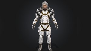 Sci-Fi Arctic Explorer Male Character 3D Model