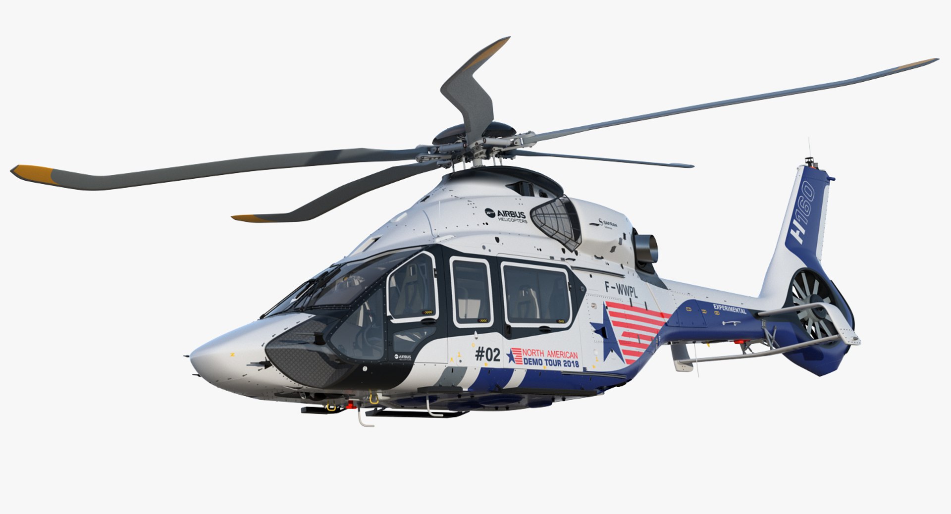 Airbus Helicopters H160 Rigged 3D model preview