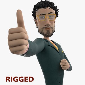 3D model Cartoon BOSS Character With Rig