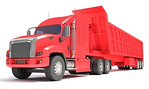 3D truck tipper trailer model