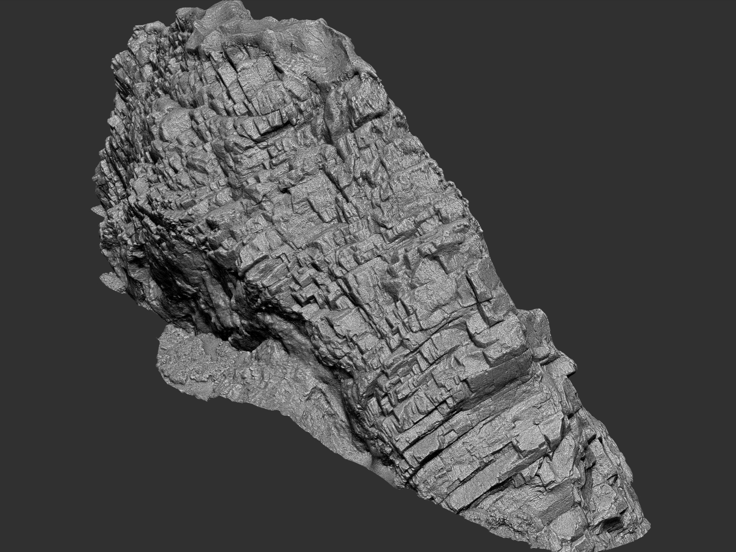 3d model of rock monument scan