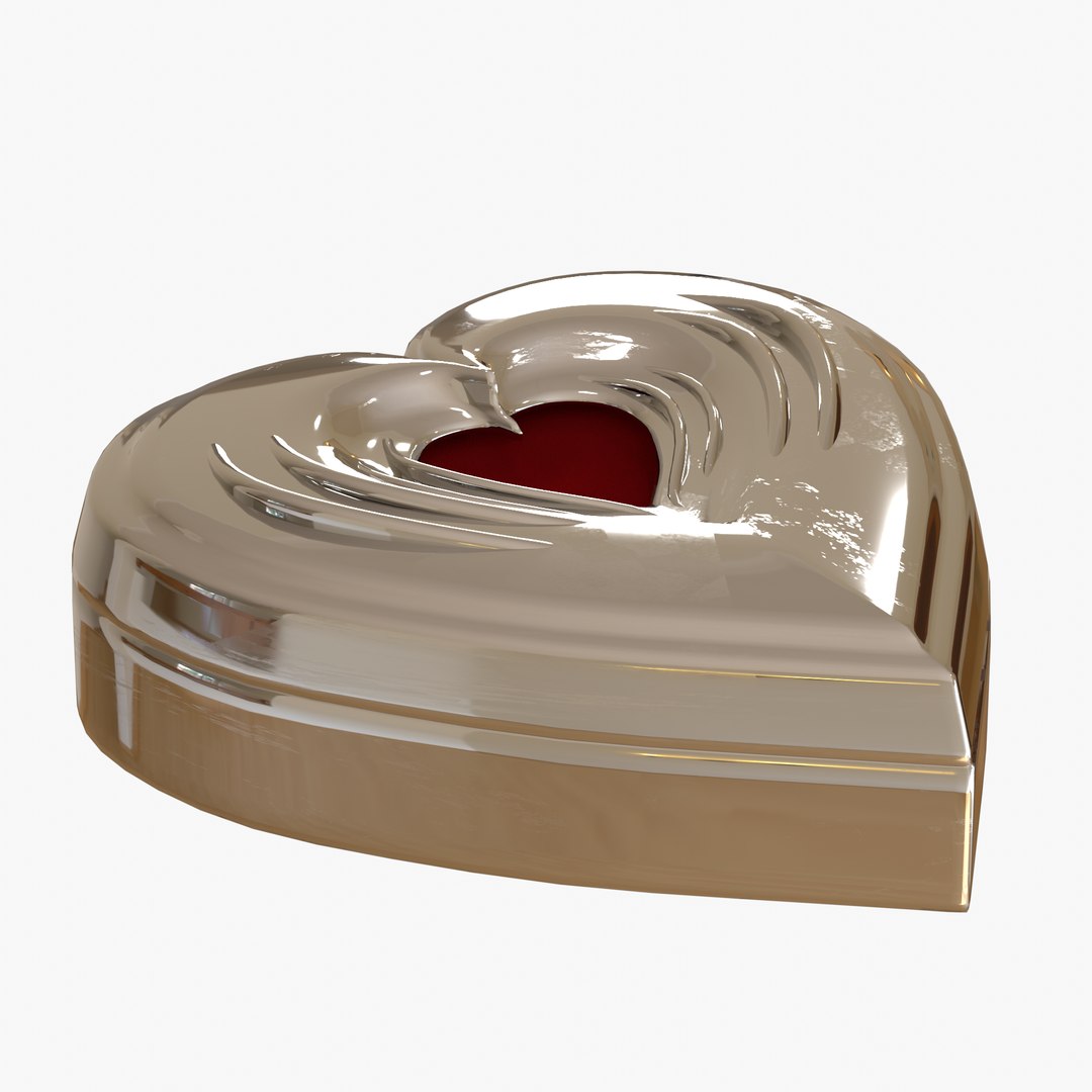3D Model Heart Jewellery Box - TurboSquid 2338344