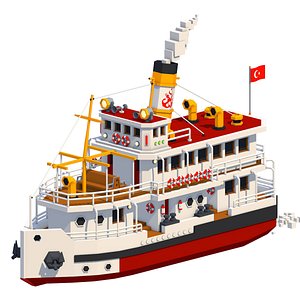 Cartoon BOAT 03 ISTANBUL 3D model